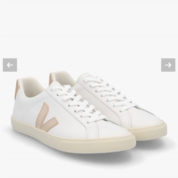 Veja Cream and Tan Sneakers - Picture 2 of 15